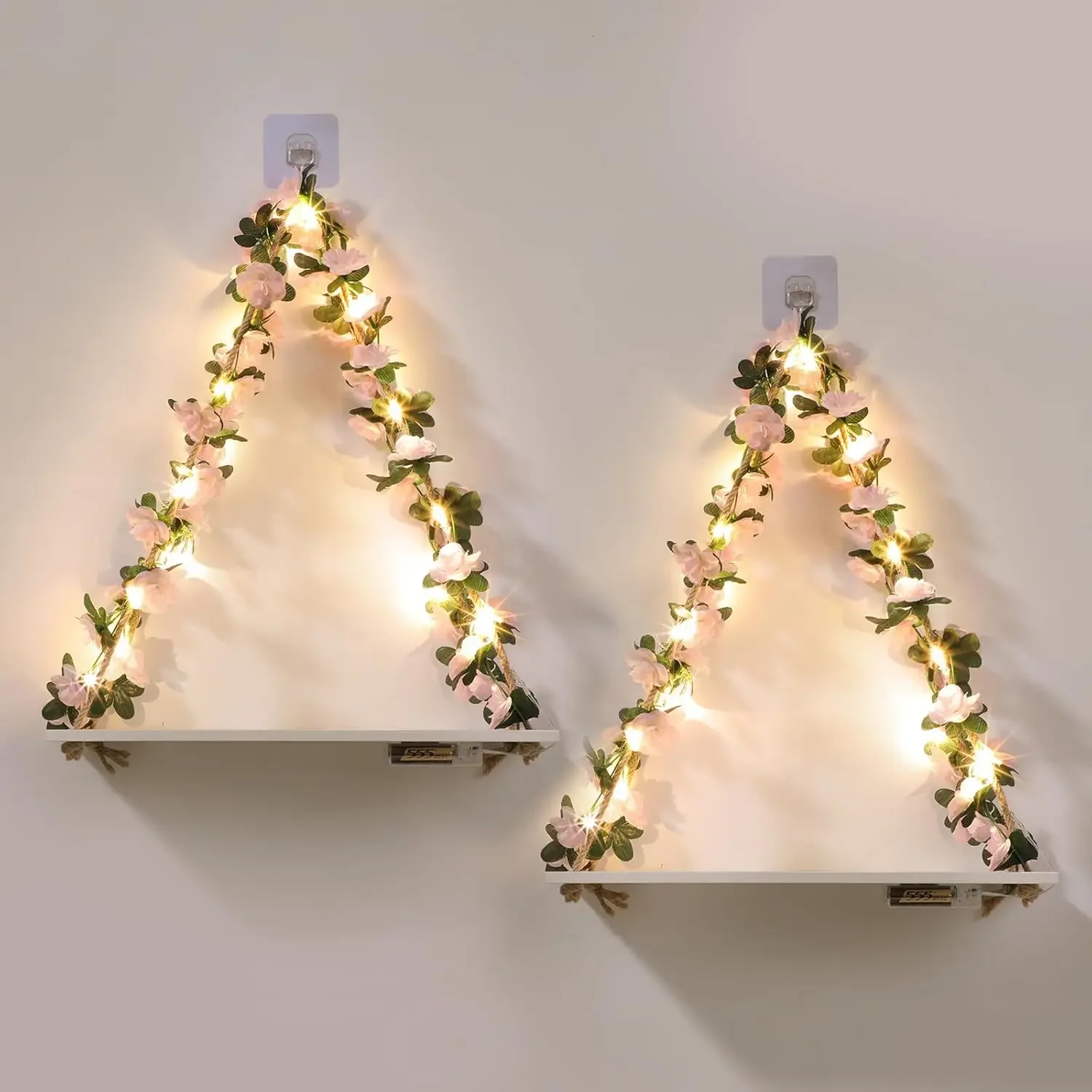 Lighting Decor For Living Room - إطار جداري معلق بدون حفر، رف