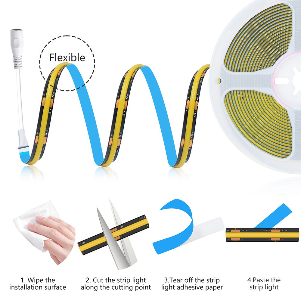شريط إضاءة LED COB بـ 320 مصبا - مراجعة Decor Lighting Uk وسعره