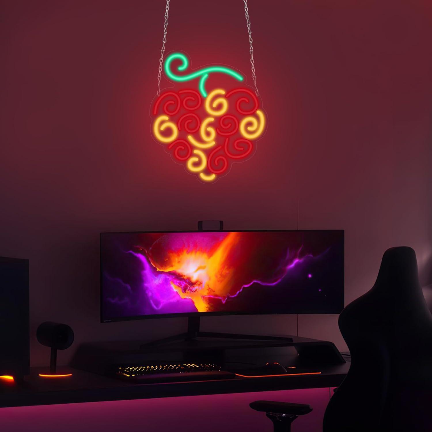 لافتة نيون على شكل فاكهة سايبر - مراجعة Lighting Decor For Living Room وسعره