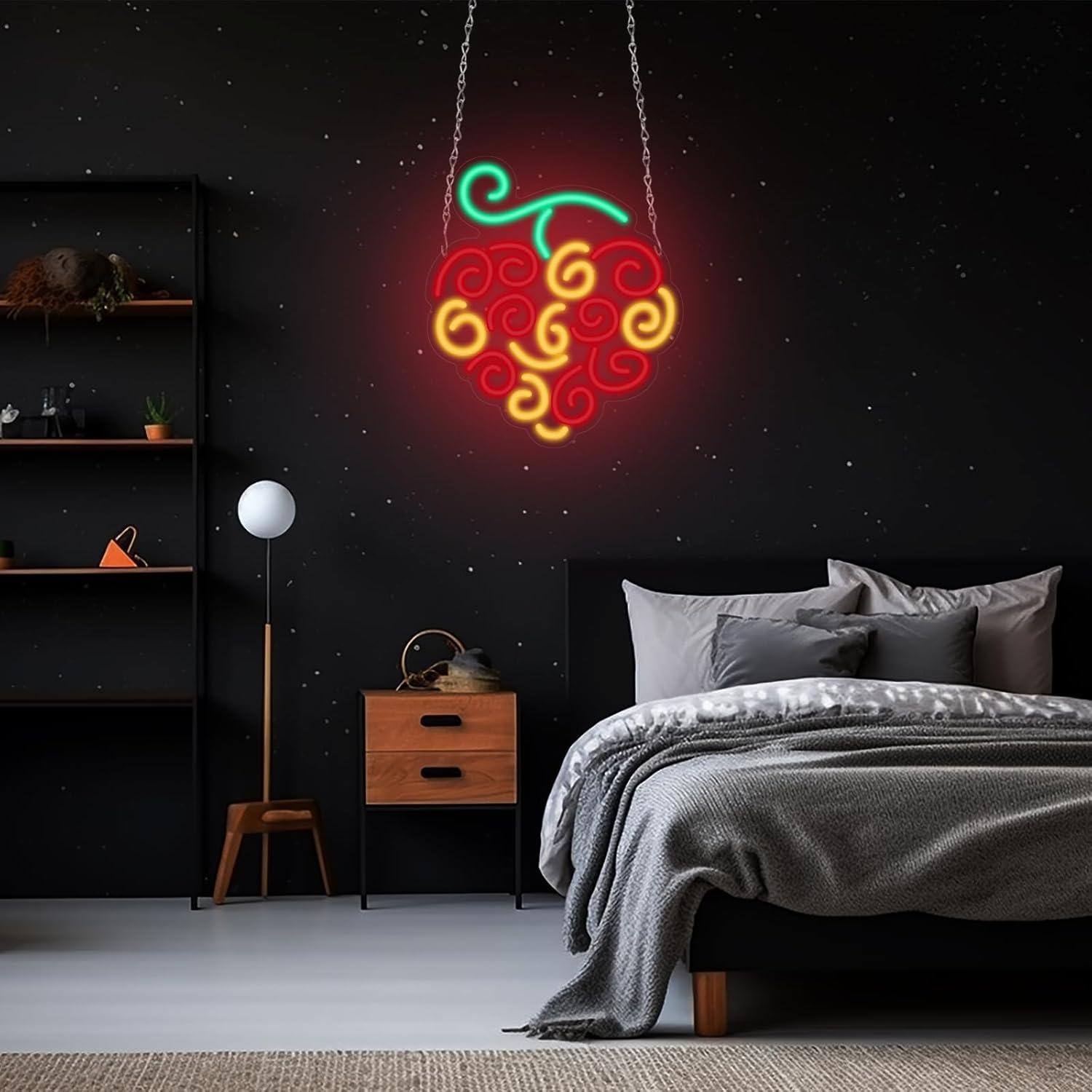 لافتة نيون على شكل فاكهة سايبر - مراجعة Lighting Decor For Living Room وسعره