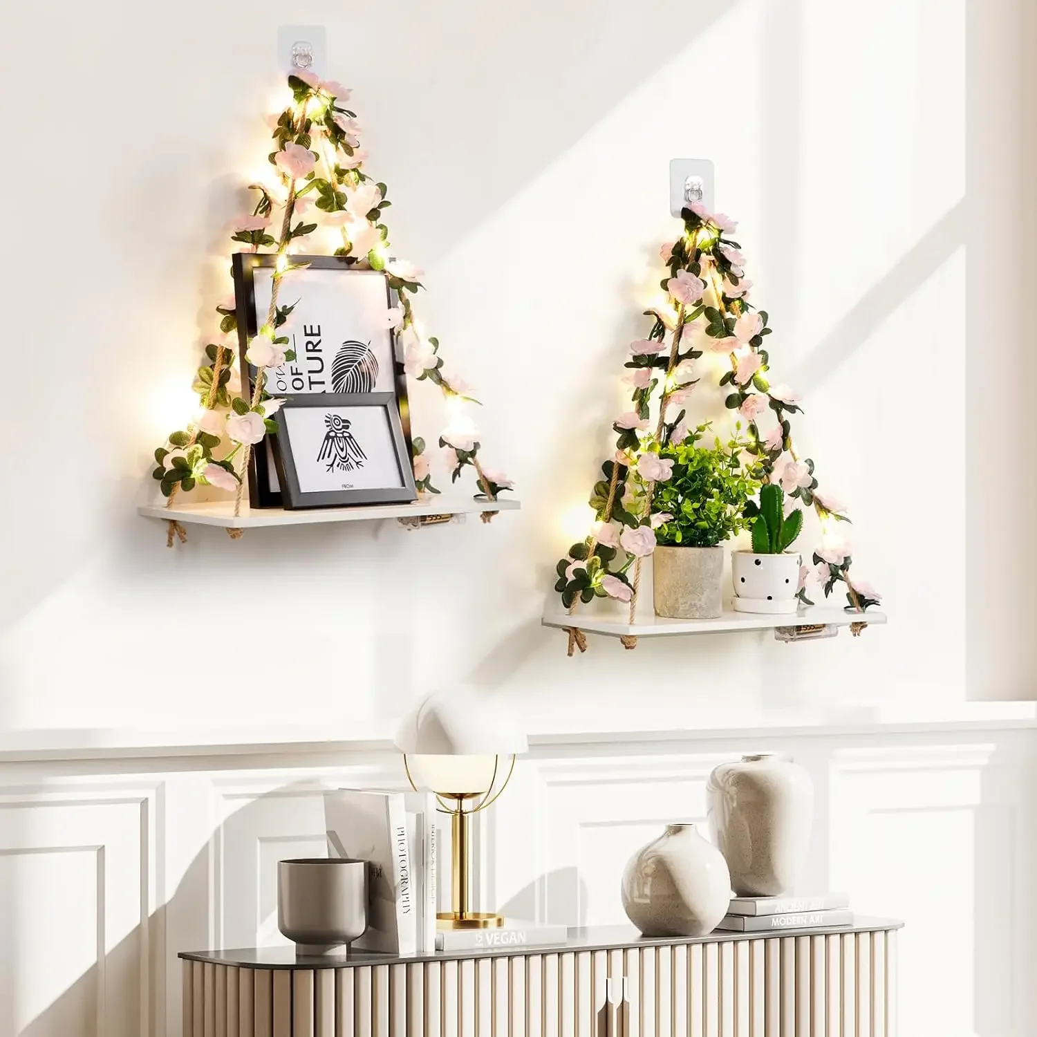 إطار جداري معلق بدون حفر، رف ج - مراجعة Lighting Decor For Living Room وسعره