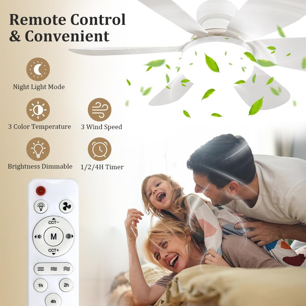 مروحة سقف صغيرة مع إضاءة LED و - مراجعة Led Lighting Decor وسعره