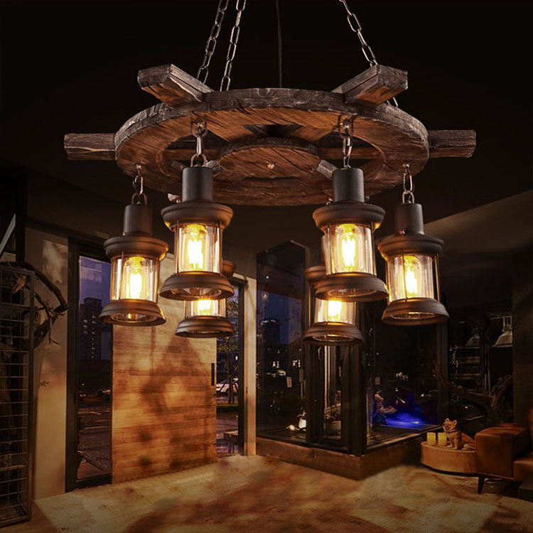 مصباح معلق خشبي بتصميم عتيق لل - مراجعة Lighting Decor For Living Room وسعره