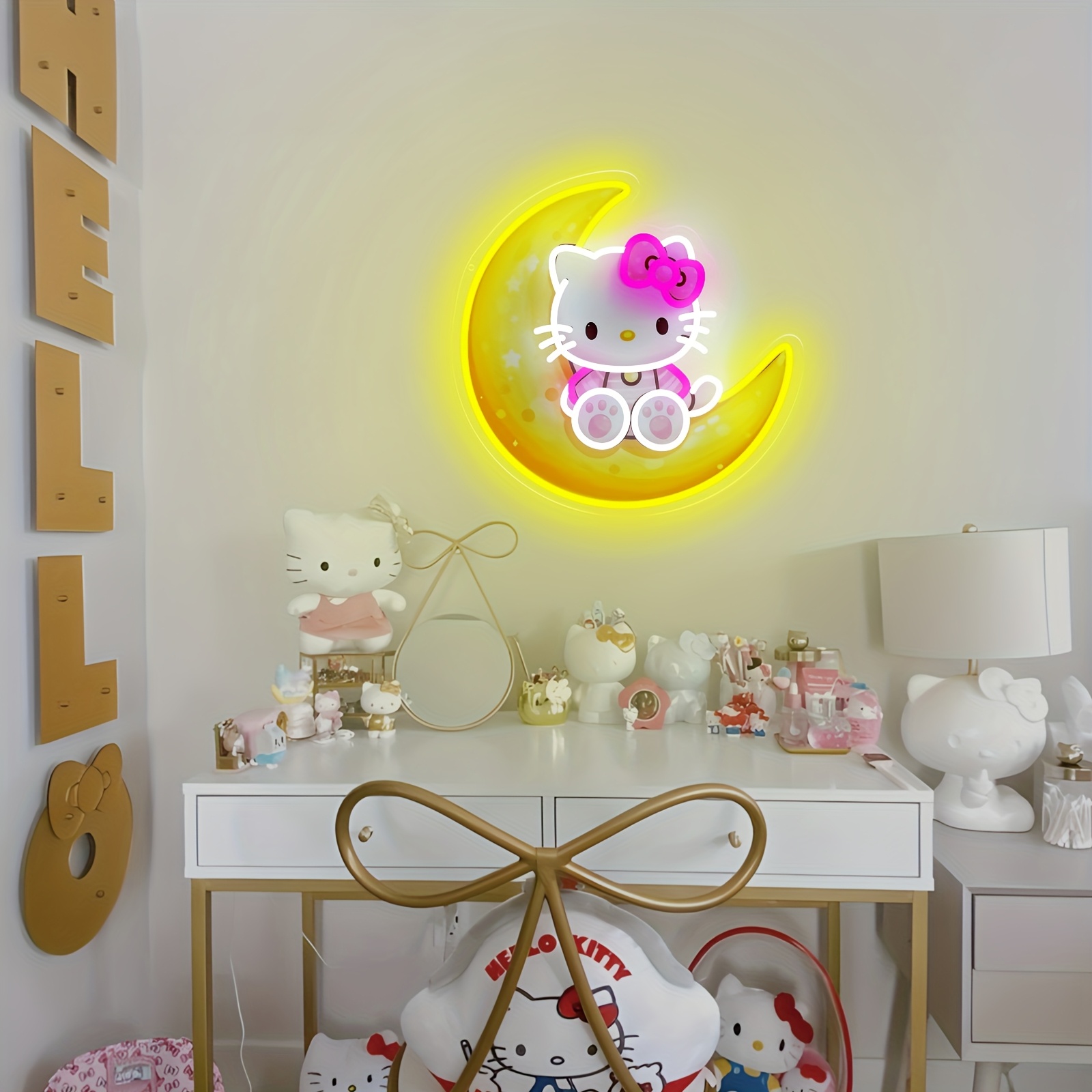 مصباح نيون لطيف على شكل هالو ك - مراجعة Lighting Room Decor Items وسعره