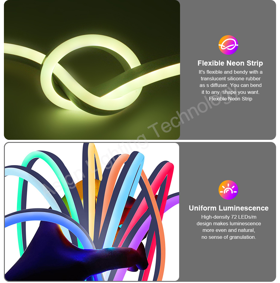 شريط إضاءة LED نيون RGB مقاوم  - مراجعة Decor Lighting Uk وسعره