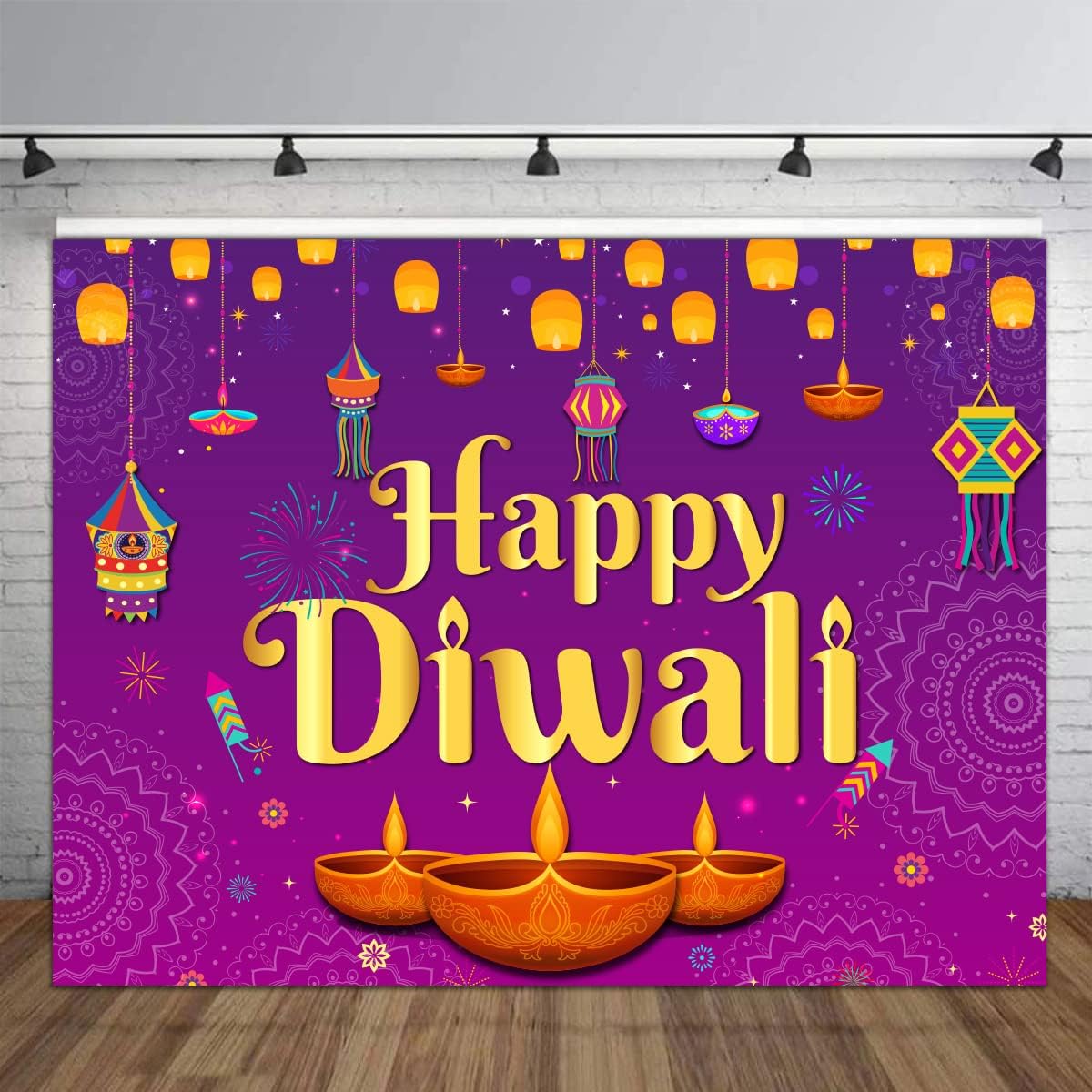 سعيد ديوالي خلفية 5x7ft قماش م - مراجعة Decor Lighting India وسعره