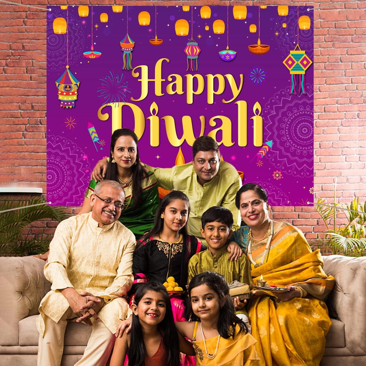 سعيد ديوالي خلفية 5x7ft قماش م - مراجعة Decor Lighting India وسعره