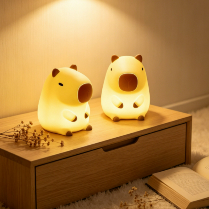 مصباح ليلي لطيف على شكل كابيبا - مراجعة Lighting Room Decor Items وسعره